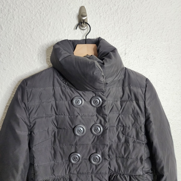 Betsey Johnson Down Filled Quilted Puffer Jacket Women's Size Small Gray - Picture 3 of 8